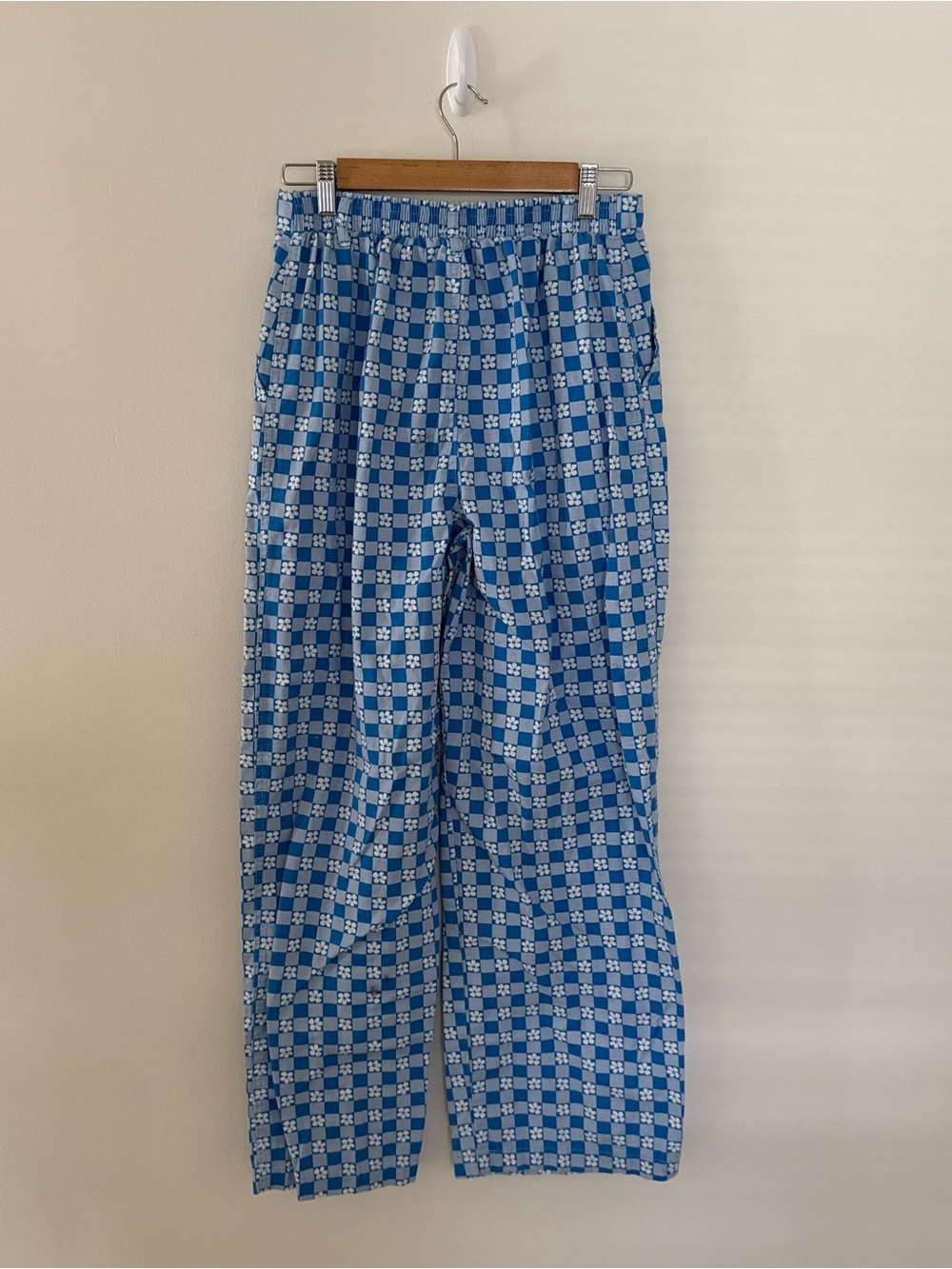 Blue flowered Pattern women’s Pants - Picture 3 of 8
